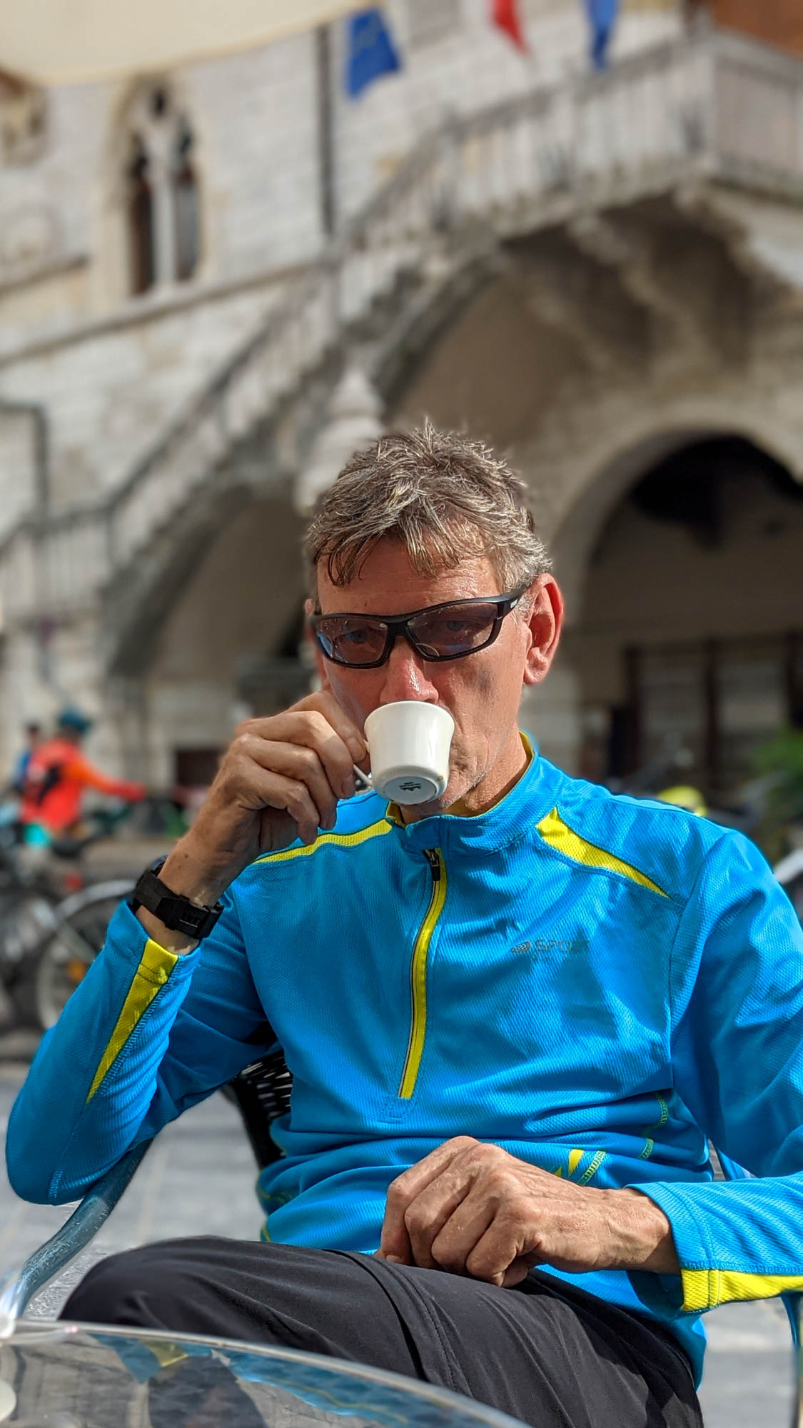 Noch einen Espresso vor der Rückfahrt.